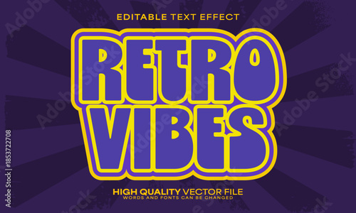 Retro classic text effect, editable text effect and vintage 3d font style bold shadow oldschool poster design