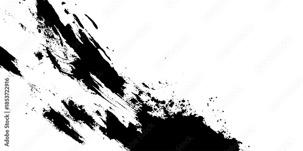 Obraz premium Vector grunge abstract texture. Distressed uneven grunge background. Abstract vector illustration, black and white rough vintage distress background, Vector Illustration. Black isolated on white.