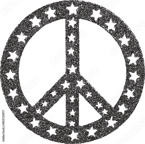 Peace y2k retro stipple art sixties brutalist halftone vector png transparent, symbol 2000s photocopy effect tattoo aesthetic