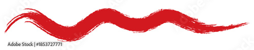 abstract red paint brush isolated