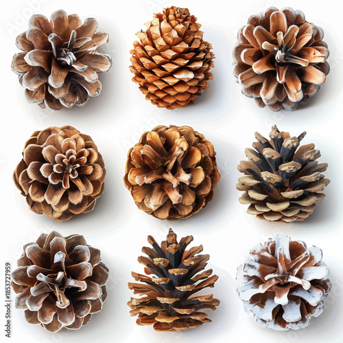 Collection of Pine Cones Vector Images - Natural Elements for Design