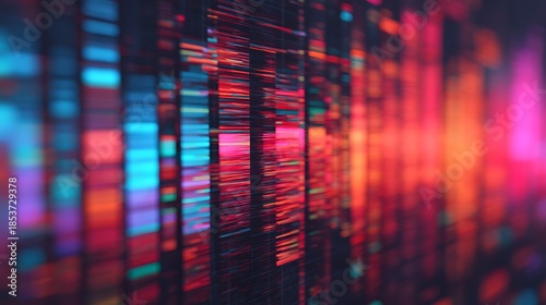 Wallpaper Mural A vibrant, abstract image featuring colorful lines and patterns, creating a dynamic visual experience that evokes digital art. Torontodigital.ca