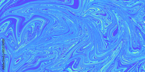Swirling blue waves abstract liquid marble pattern background for artistic design