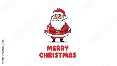A festive illustration of Santa Claus, a cheerful vector for Christmas greetings and holiday celebrations