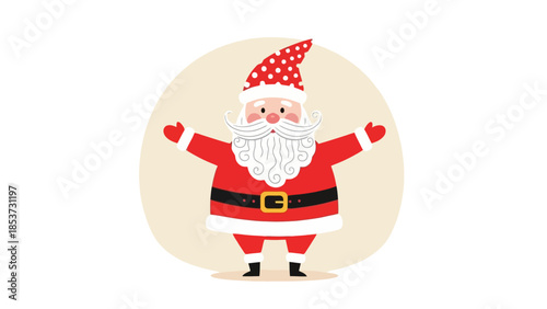 Festive Santa Claus Illustration A cheerful vector design for Christmas celebrations and holiday cheer
