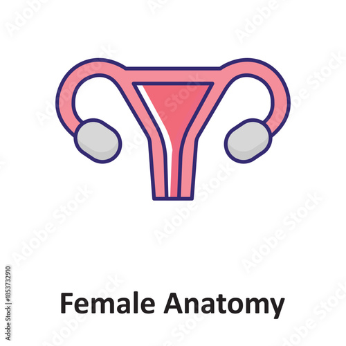 Female Anatomy Vector Icon which can easily modify or edit