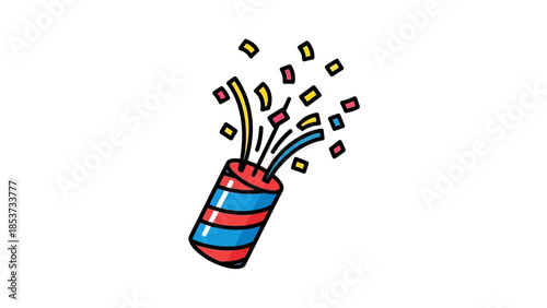 New Year celebration with colorful fireworks exploding outdoors at night