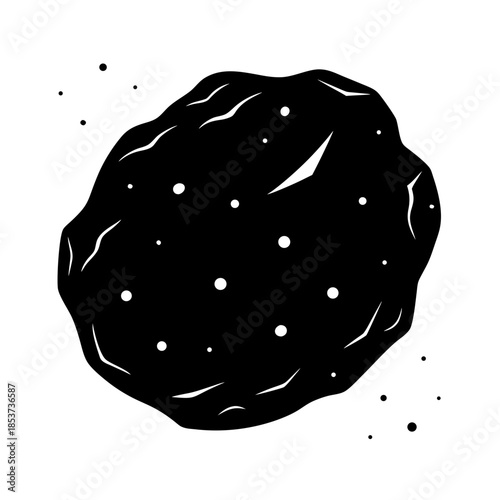 vector clip art asteroid on white background for web and graphic design