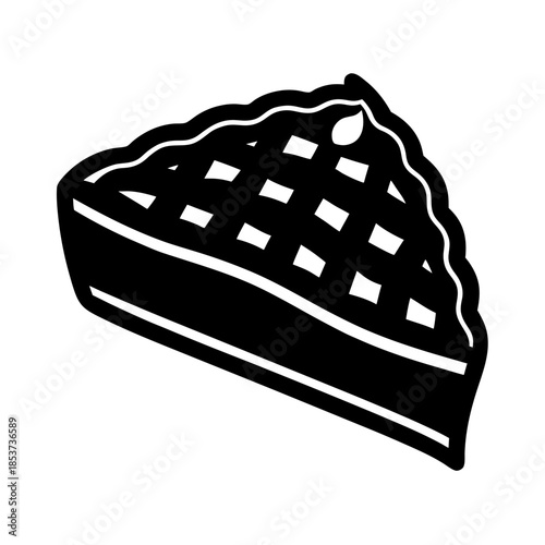 vector clip art apple pie slice on white background for web and graphic design