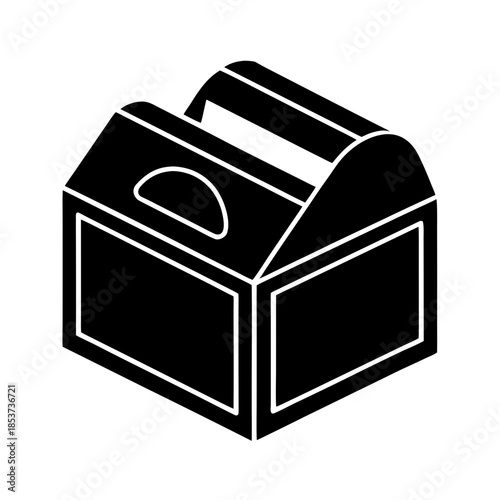 vector clip art bakery box on white background for web and graphic design