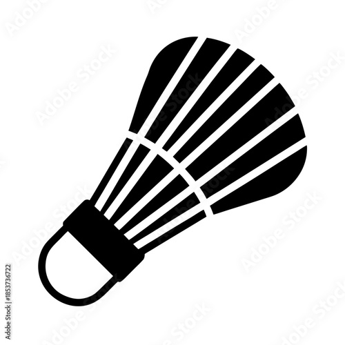 vector clip art badminton shuttlecock on white background for web and graphic design