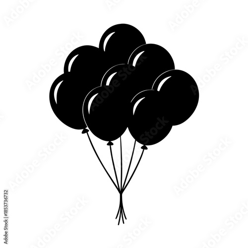 vector clip art balloons bunch on white background for web and graphic design
