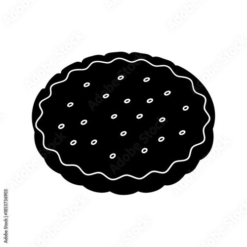 vector clip art biscuit on white background for web and graphic design
