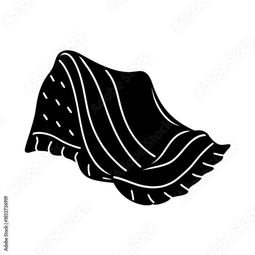 vector clip art blanket on white background for web and graphic design