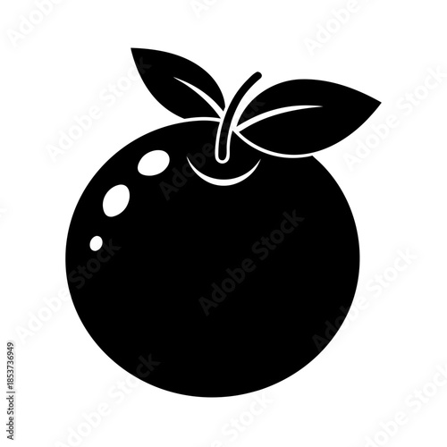 vector clip art blueberry on white background for web and graphic design