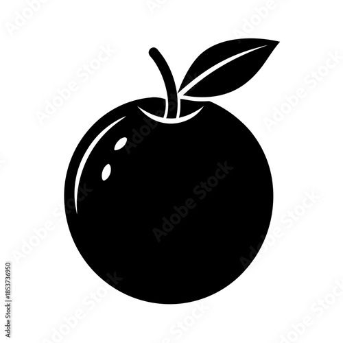 vector clip art blueberry with black outline for web and graphic design
