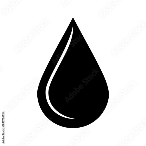 vector clip art blood drop icon on white background for web and graphic design