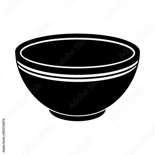 vector clip art bowl on white background for web and graphic design