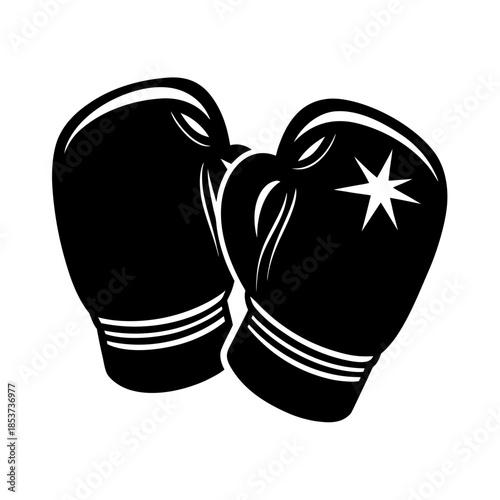 vector clip art boxing gloves on white background for web and graphic design