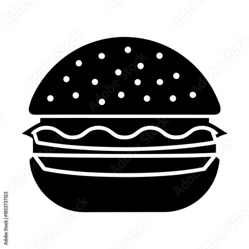 vector clip art burger on white background for web and graphic design