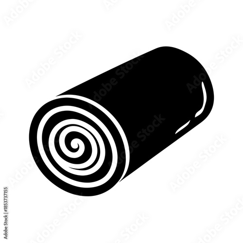 vector clip art cake roll on white background for web and graphic design