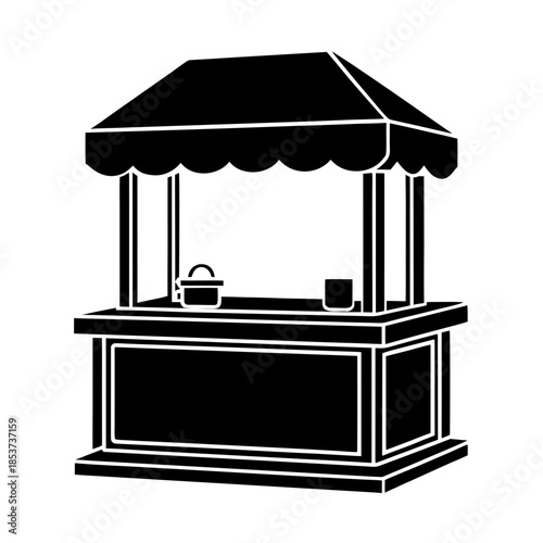 vector clip art cafe counter on white background for web and graphic design