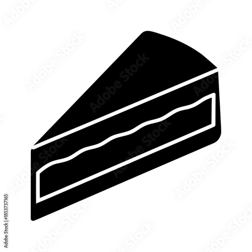 vector clip art cake slice on white background for web and graphic design