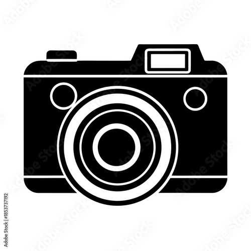 vector clip art camera icon on white background for web and graphic design
