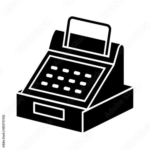 vector clip art cash register on white background for web and graphic design