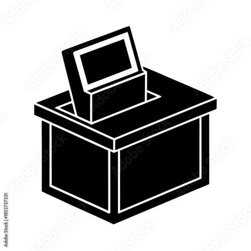 vector clip art checkout counter on white background for web and graphic design