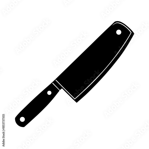 vector clip art chopping knife on white background for web and graphic design