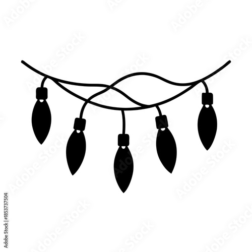 vector clip art christmas lights for web and graphic design