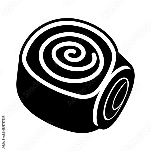 vector clip art cinnamon roll on white background for web and graphic design