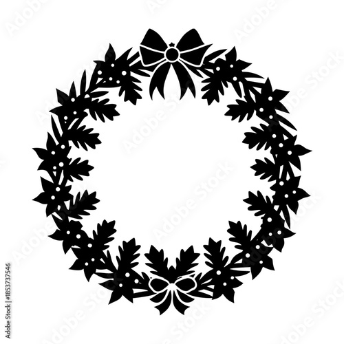 vector clip art christmas wreath for web and graphic design