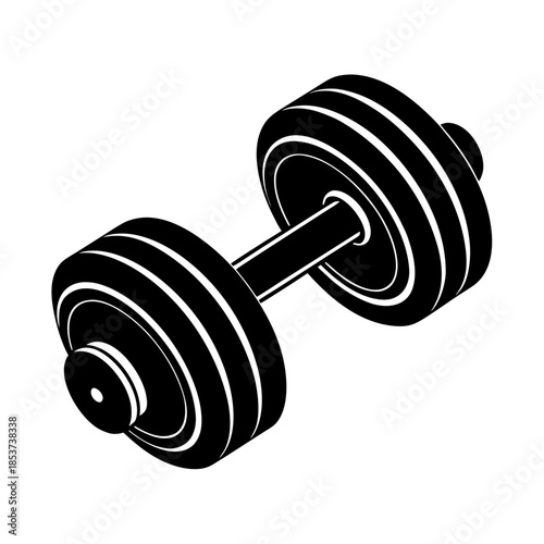 vector clip art dumbbells on white background for web and graphic design