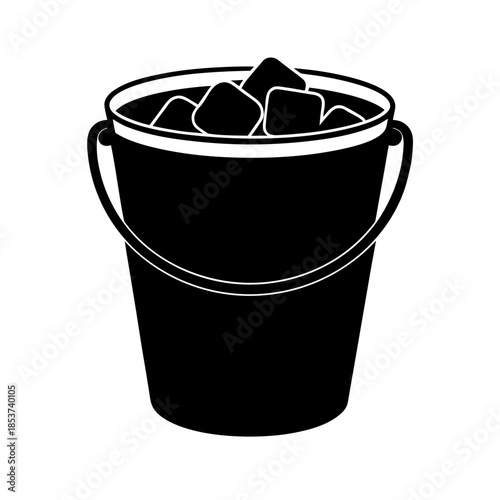 vector clip art ice bucket for web and graphic design