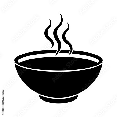 vector clip art hot soup bowl for web and graphic design