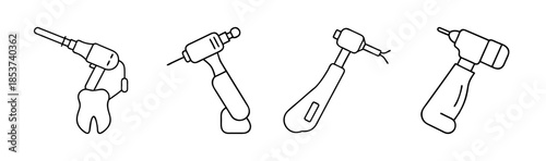 Dental instruments and equipment for oral care procedures in dentistry