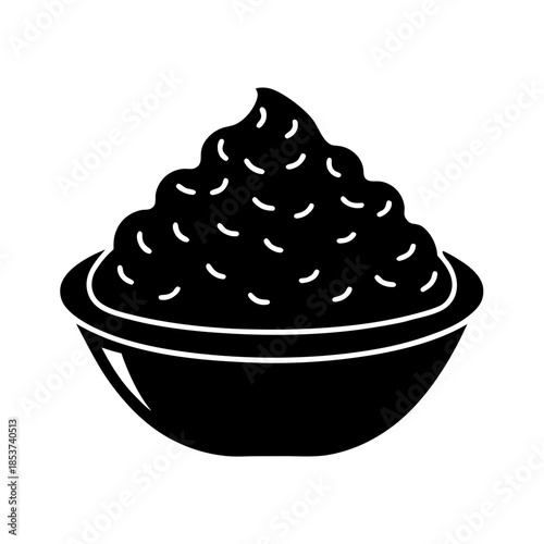 vector clip art mashed potatoes on white background for web and graphic design
