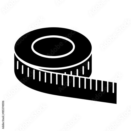 vector clip art measuring tape on white background for web and graphic design