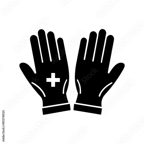 vector clip art medical gloves on white background for web and graphic design