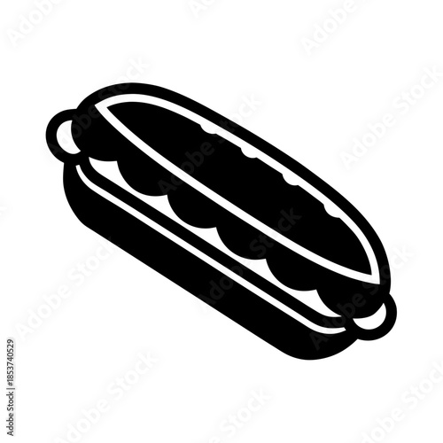 vector clip art meatball sub with black outline for web and graphic design