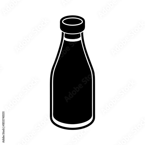vector clip art milk bottle for web and graphic design