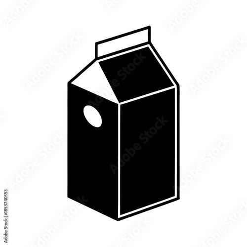 vector clip art milk carton on white background for web and graphic design