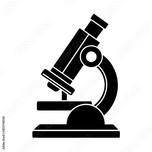vector clip art microscope on white background for web and graphic design