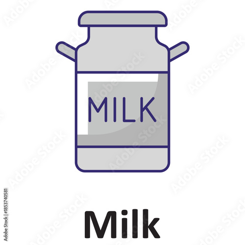 Milk Vector Icon which can easily modify or edit