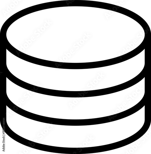データベースを表す積み重なった円盤のアイコン