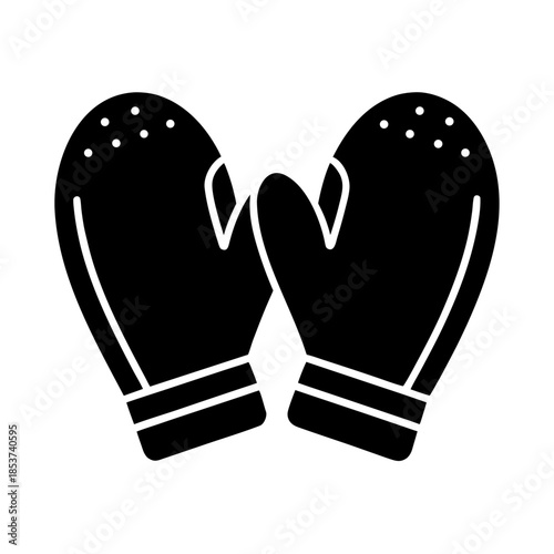 vector clip art mitten pair for web and graphic design