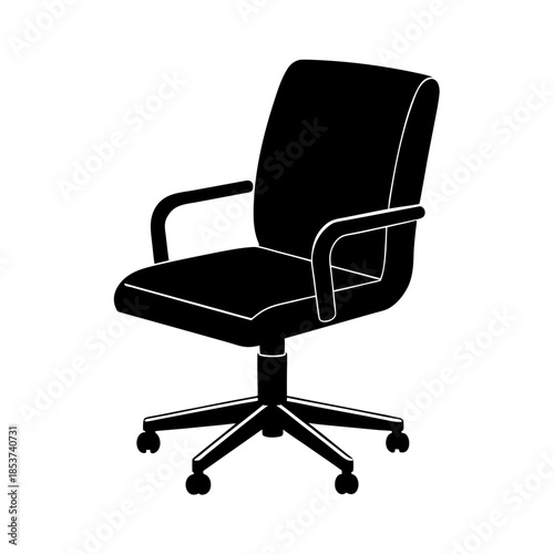 vector clip art office chair on white background for web and graphic design