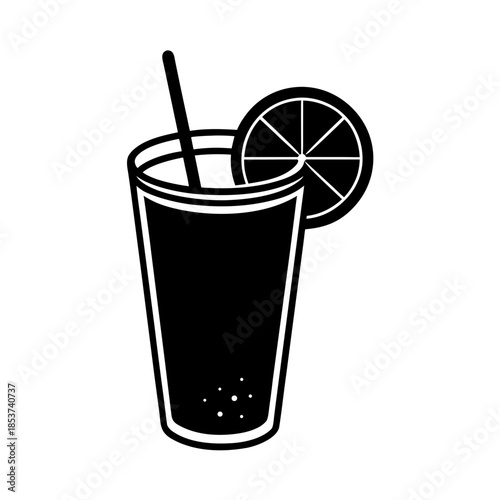 vector clip art orange juice on white background for web and graphic design
